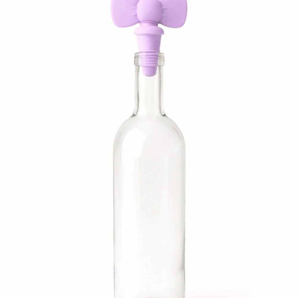 Wine Stopper & Charms Set - Silicone Bows - Great Gift NWT